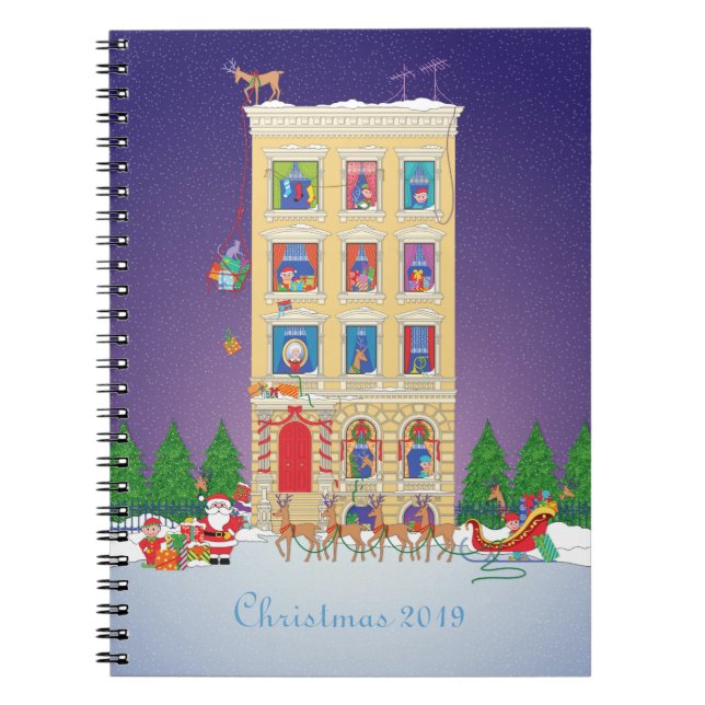 Caderno Espiral Bloco de Notas Organizador de Natal (Frente)