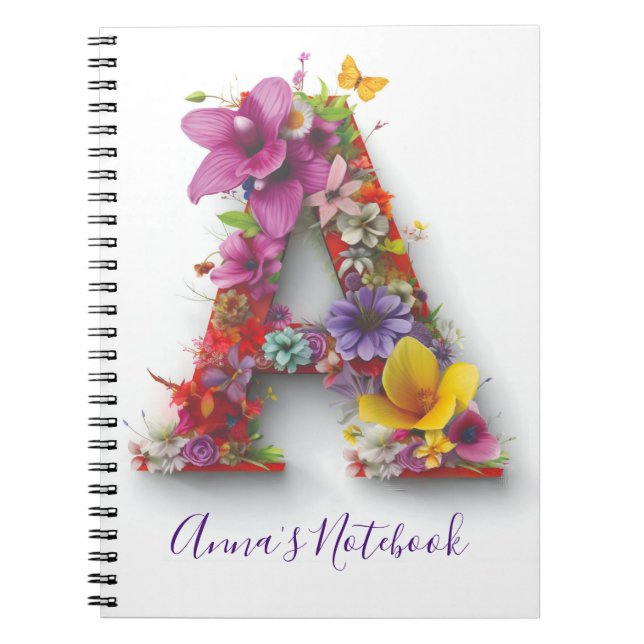 Caderno Espiral Bloco de Notas Personalizado A (Frente)