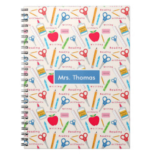 Caderno Espiral Bloco de Notas Personalizado da Escola Grammer