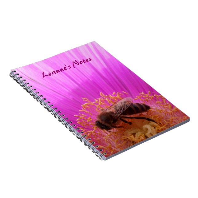 Caderno Espiral Bloco de notas personalizado da Honey Bee (Lado Direito)