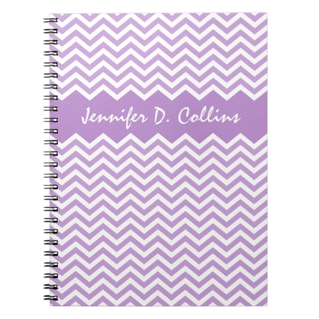 Caderno Espiral Bloco de notas personalizado lavanda do teste (Frente)