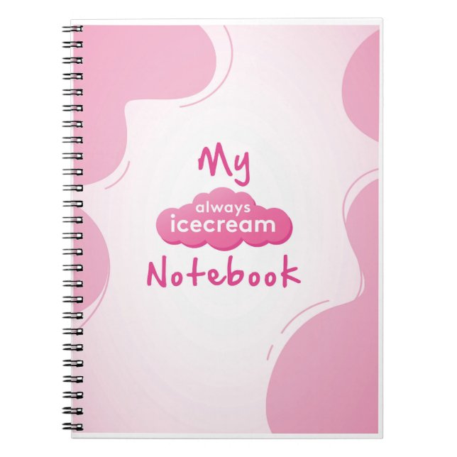 Caderno Espiral Bloco de Notas Sempre Icecream (Frente)