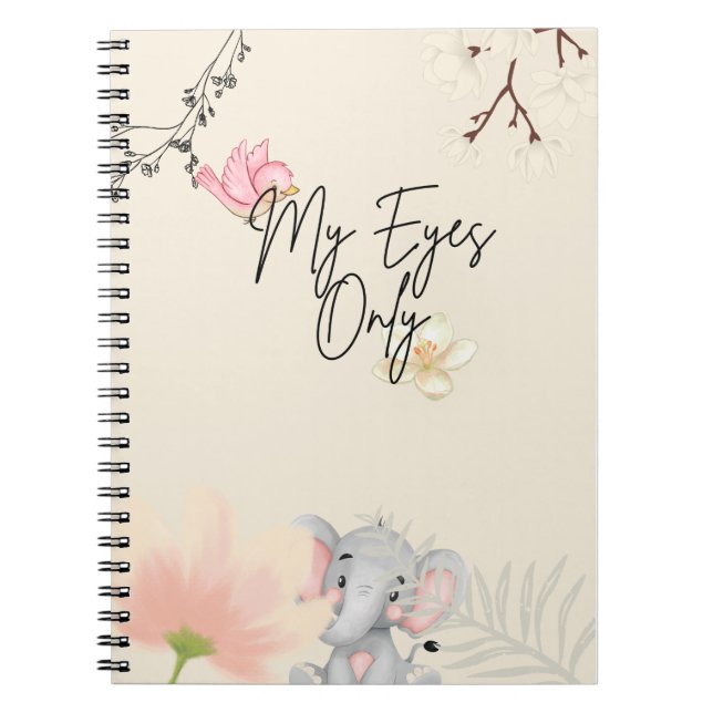 Caderno Espiral Bloco de Notas Somente Meus Olhos (Frente)