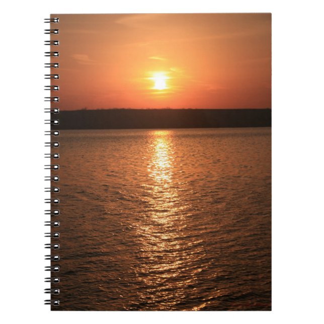 Caderno Espiral Bloco de notas Sunset do Rio Orange (Frente)