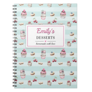 Caderno Espiral Bloco de notas Vazio de cozinha de chefe de cozinh