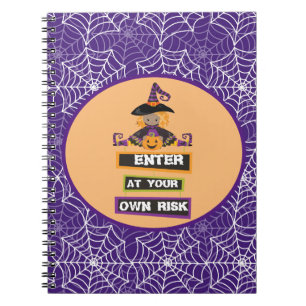 Caderno Espiral Bloco de temas das bruxas do Halloween