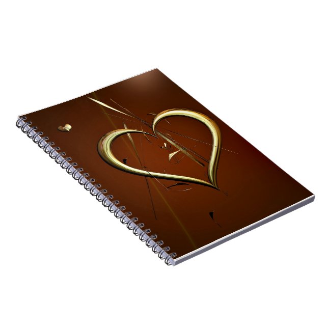 Caderno Espiral Blocos de Amor de Notebook Dourado Espiral (Lado Direito)