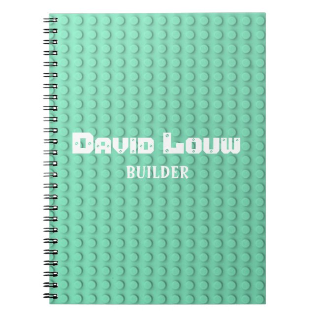 Caderno Espiral Blocos de construção de turquesas (Frente)