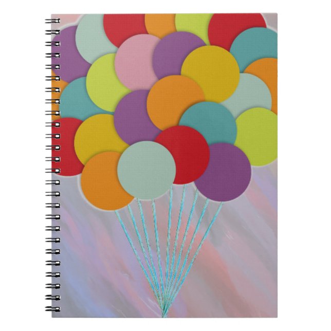 Caderno Espiral Blocos de Notas Balões (Frente)