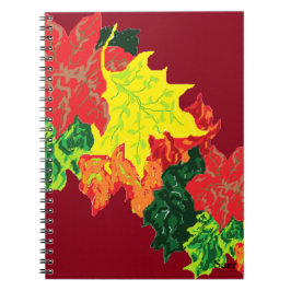 Caderno Espiral Blocos de Notas Folhas de Outono