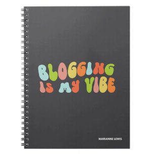 Caderno Espiral Blogar É Minha Visão, Colorida Colorida Personaliz