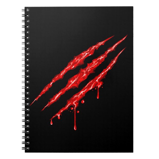 Caderno Espiral Bloody Claw Marks (Frente)