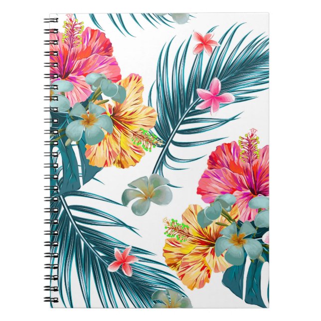 Caderno Espiral Bloom de Primavera Tropical: Papel de parede flexí (Frente)