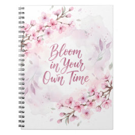 Caderno Espiral  Bloom in Your Own Time Spiral Photo Notebook