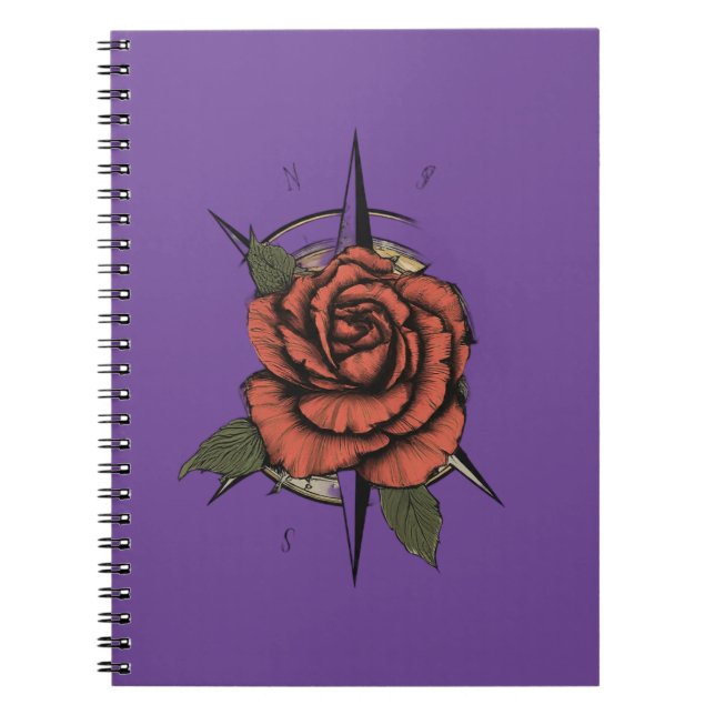 Caderno Espiral Bloom & Navegar: Rosa Compass Tee (Frente)