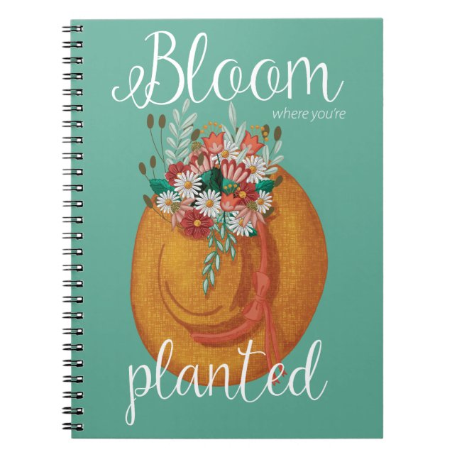 Caderno Espiral Bloom onde plantado (Frente)