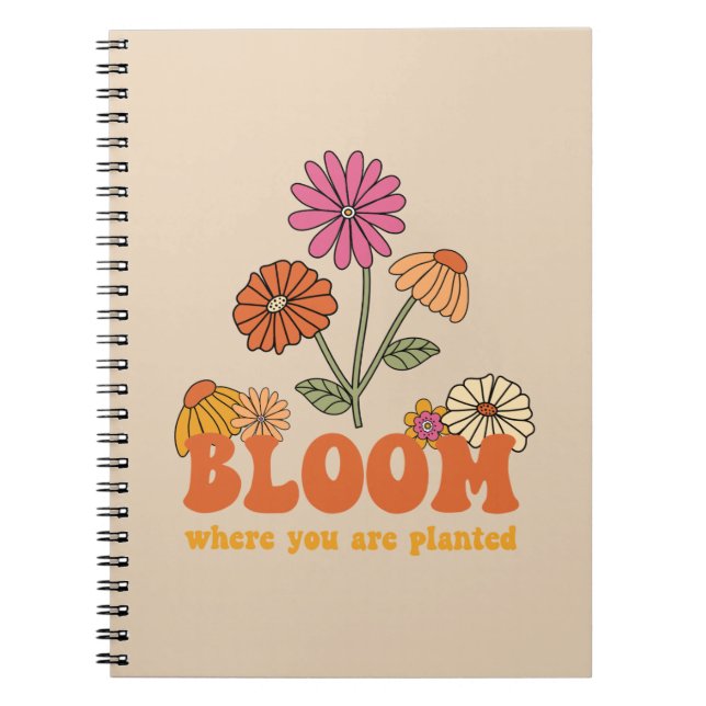 Caderno Espiral Bloom onde você está plantado (Frente)