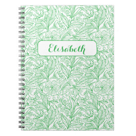 Caderno Espiral Bloom onde você está plantado: um Verde personaliz