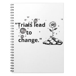 Caderno Espiral Bloom Through Trials – Strength from the Cracks