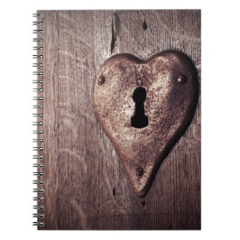 Caderno Espiral Bloquear Coração