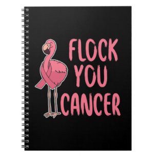 Caderno Espiral Bloquear Você Cancer Flamingo Cancer Sensibilizaçã