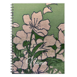 Caderno Espiral Blossom Verde Rosa