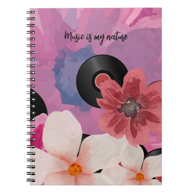 Caderno Espiral Blossomas e Vinil (Frente)
