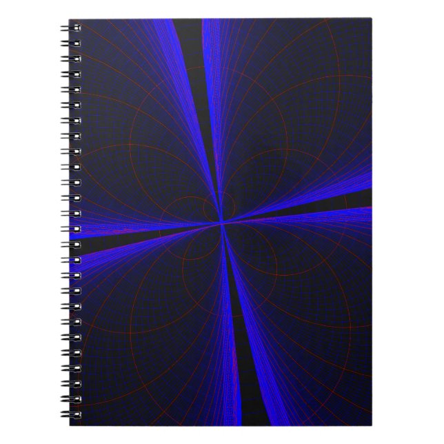 Caderno Espiral Blue Accent Clover Leaf Geometric Spiral Notebook (Frente)