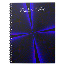Caderno Espiral Blue Accent Clover Leaf Geometric Spiral Notebook