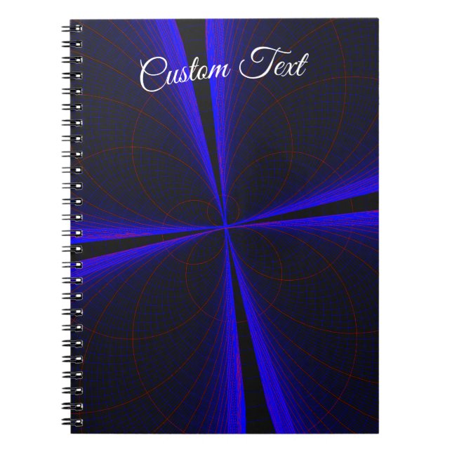 Caderno Espiral Blue Accent Clover Leaf Geometric Spiral Notebook (Frente)