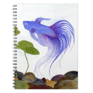 Caderno Espiral Blue Betta Fish