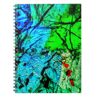 Caderno Espiral Blue bright abstract Spiral Photo Notebook,Delight