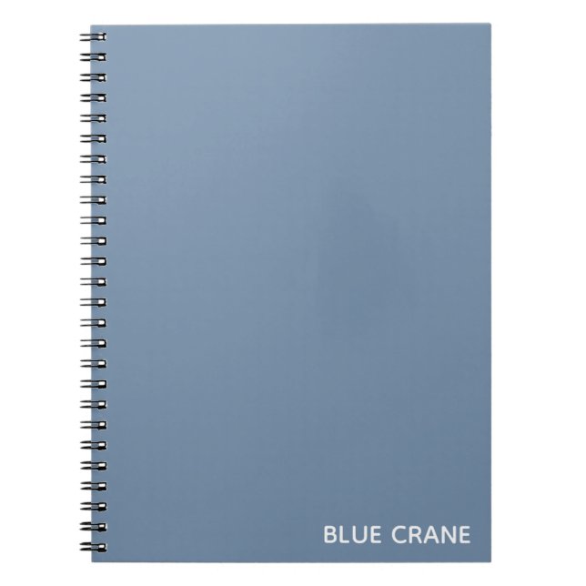 Caderno Espiral Blue Crane blue color name (Frente)