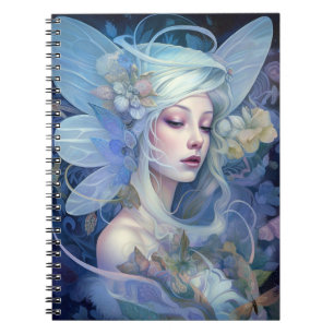 Caderno Espiral Blue Fairy Fantasy Art