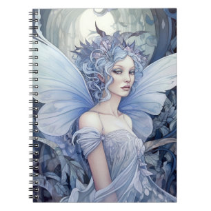 Caderno Espiral Blue Fairy Fantasy Art