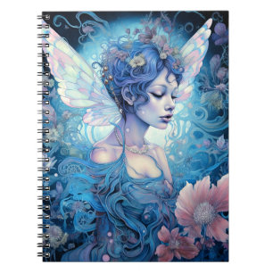Caderno Espiral Blue Fairy Fantasy Art