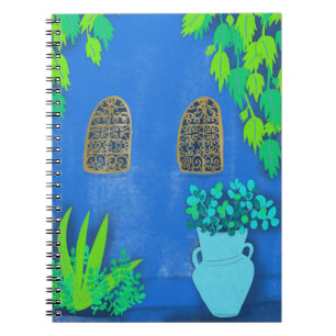 Caderno Espiral Blue Garden Wall Majorelle Marrocos
