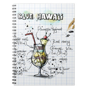 Caderno Espiral Blue Hawaii