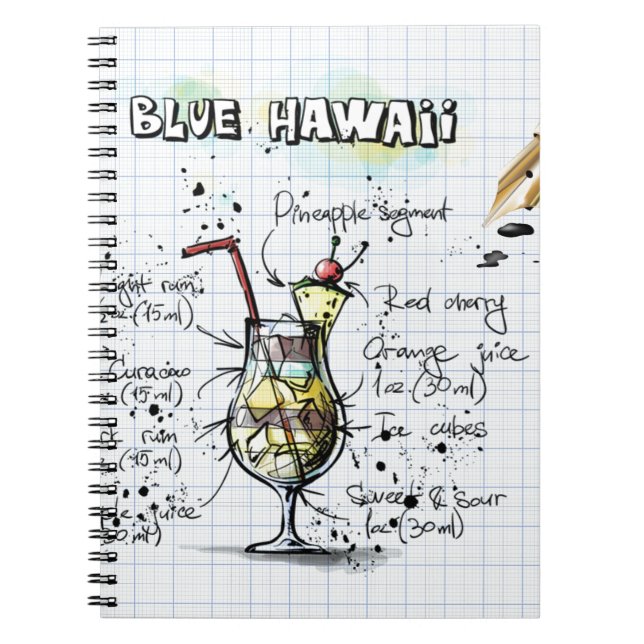 Caderno Espiral Blue Hawaii (Frente)