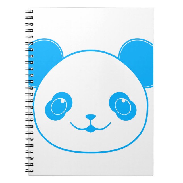 Caderno Espiral Blue Kawaii Panda Bear (Frente)