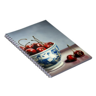 Caderno Espiral Blue Porcelain & Cherries