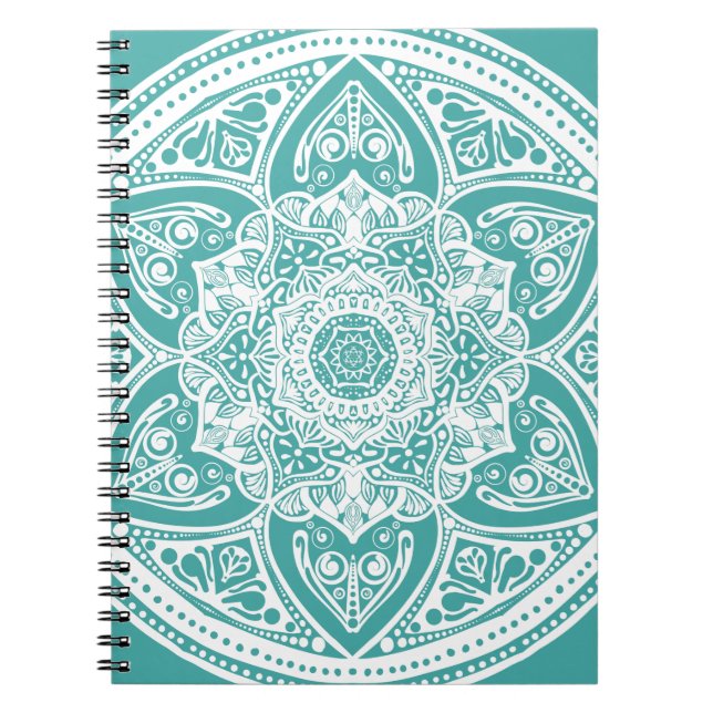 Caderno Espiral Blue Spruce Mandala (Frente)