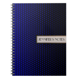 Caderno Espiral Blue Techno Dots Elegant Black