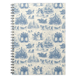 Caderno Espiral Blue Winter Toile Chinoiserie