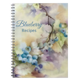 Caderno Espiral Blueberry Harvest Watercolor Notebook — Journal