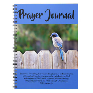 Caderno Espiral Bluebird no Diário da oração da cerca