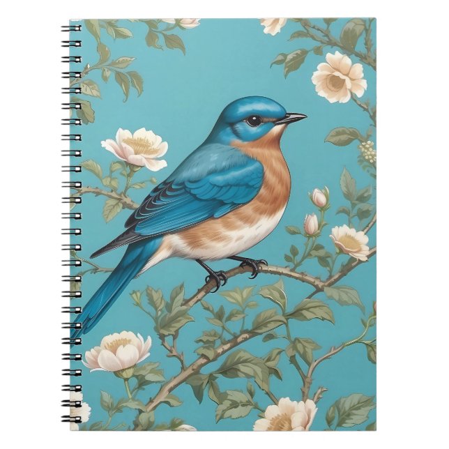 Caderno Espiral Bluebird William Morris Inspirou Turquois (Frente)