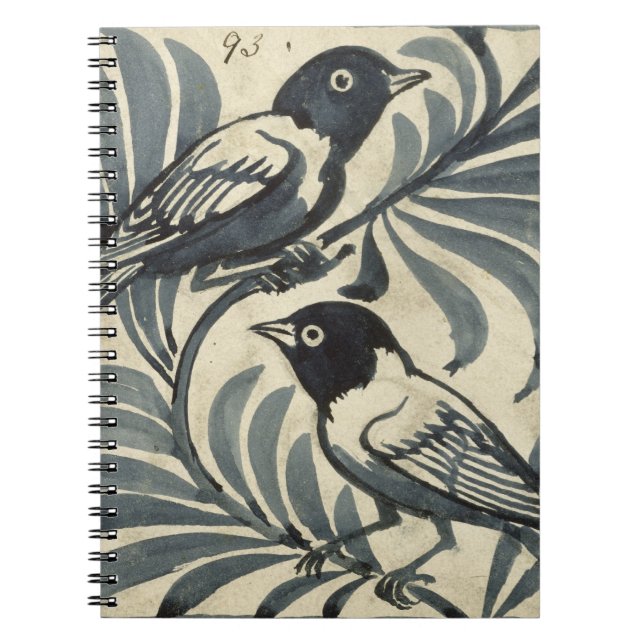 Caderno Espiral Bluebirds (w/c no papel) (Frente)