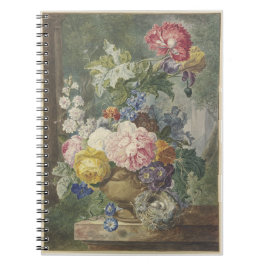 Caderno Espiral Blumenstrauß em einer Vase mit Vogelnest
