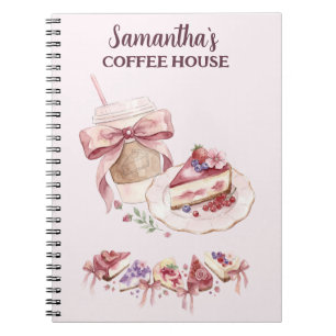 Caderno Espiral Blush Patisserie Café Marca Personalizada